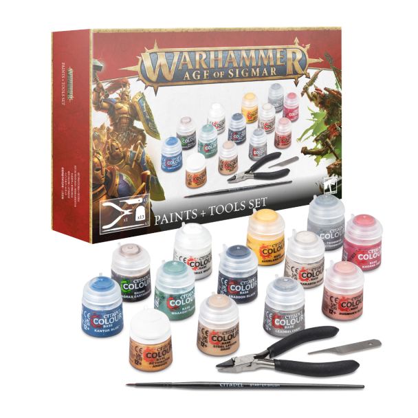 Warhammer: Age of Sigmar Paints + Tools Set