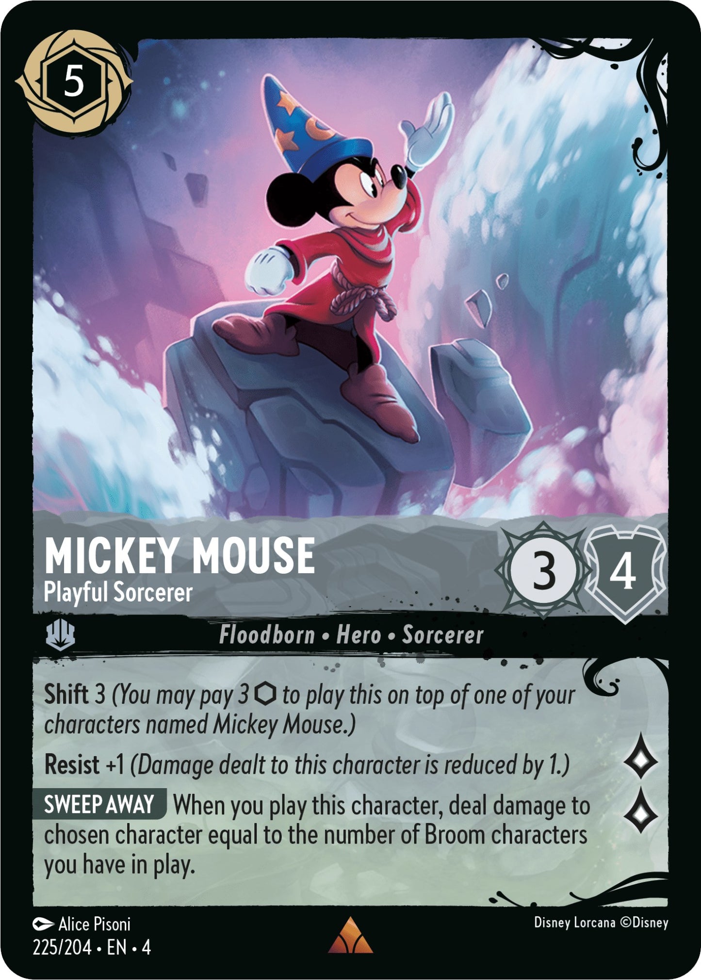 Mickey Mouse - Playful Sorcerer (225/204) (225/204) [Illumineer's Quest: Deep Trouble]